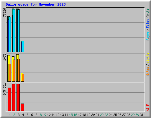Daily usage for November 2025